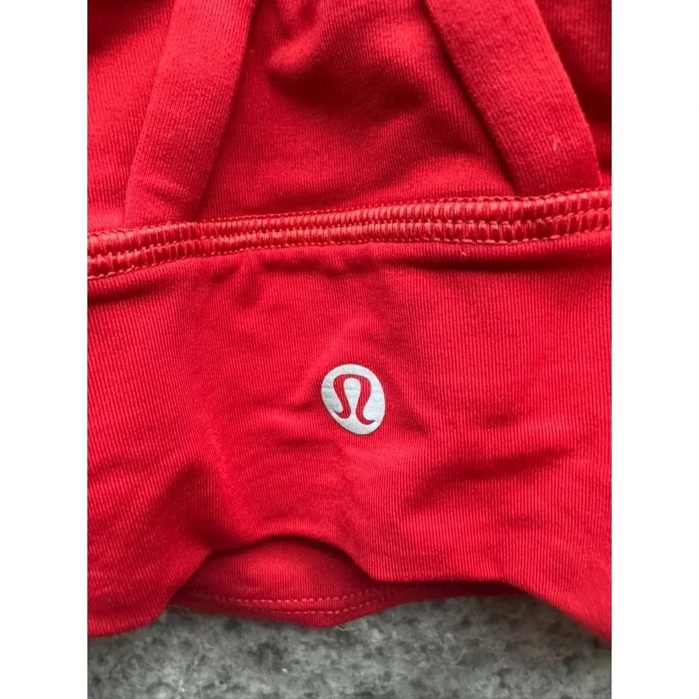 Lululemon SoulCycle Energy Longline Medium Support Bra Red Womens‎ Size 6